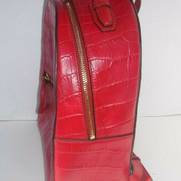 Tory Burch Croc Embossed Mini Backpack